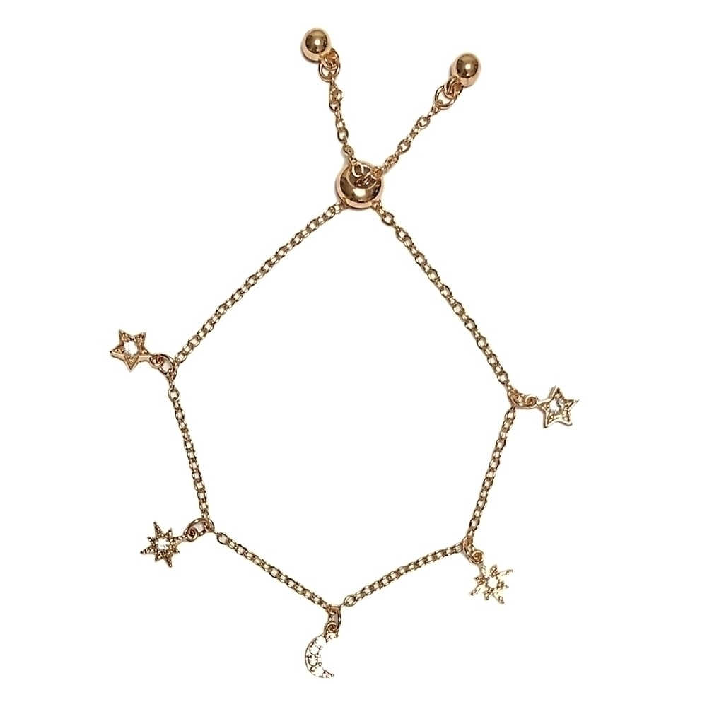 Gen3 Mila Zodiac Gold Tone Charm Bracelet Moon and Stars